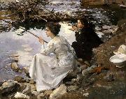 Two Girls Fishing